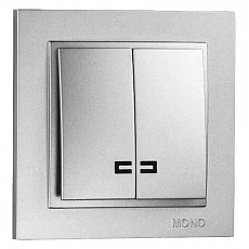 Выключатель двухклавишный с подсветкой mono electric despina 102-212125-103